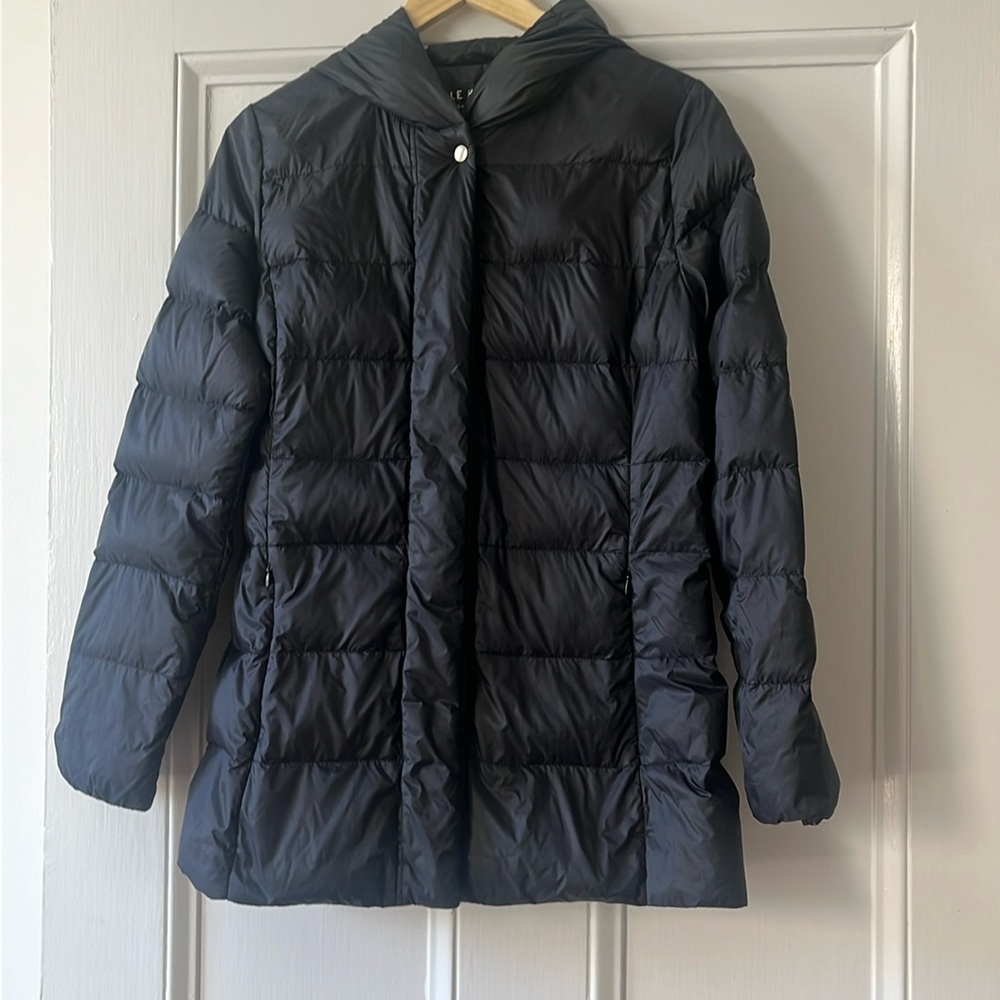 Cole Haan woman’s  quilted down jacket small/petite black - Picture 2 of 12